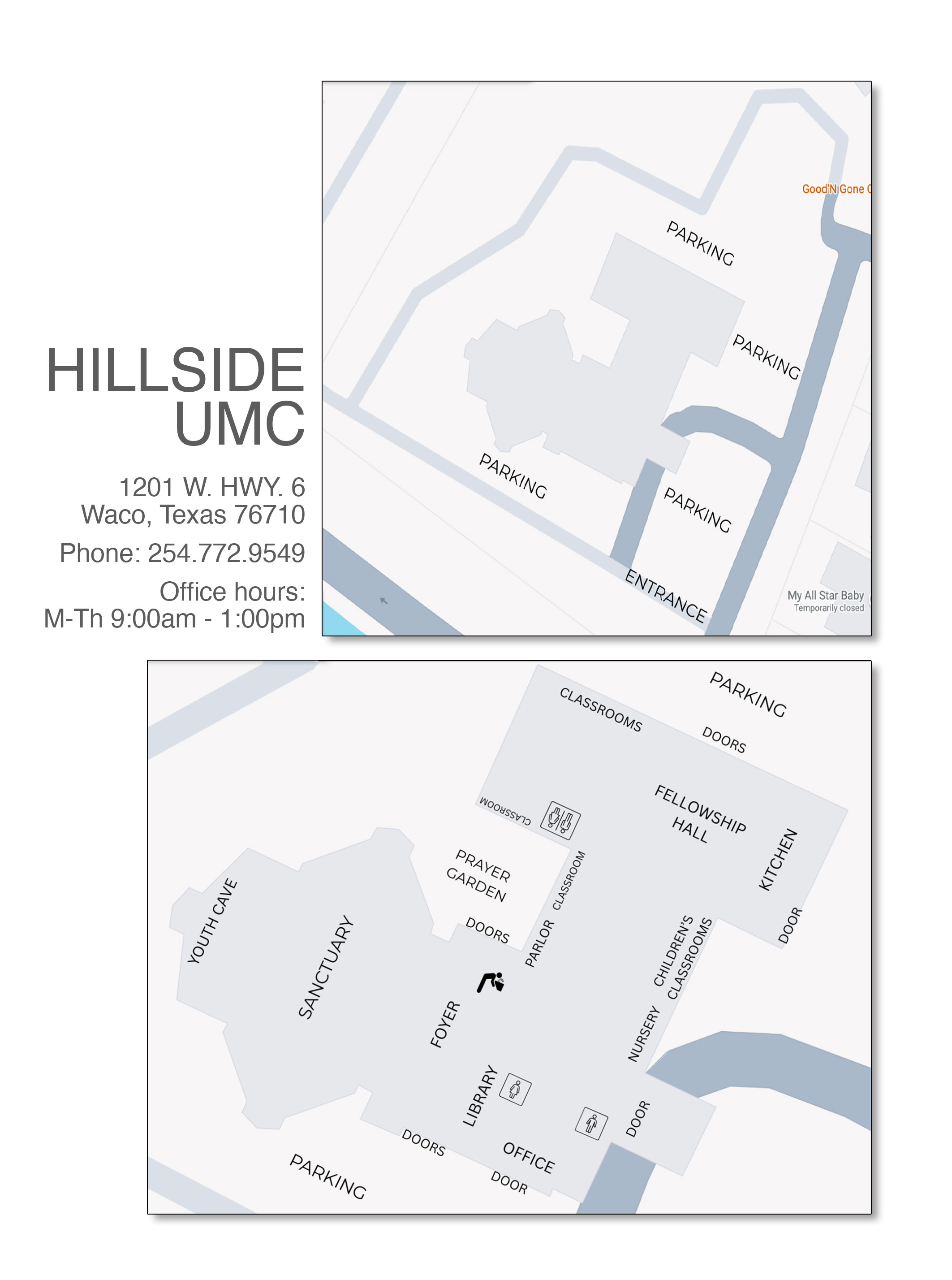 Campus Map of Hillside United Methodist Church